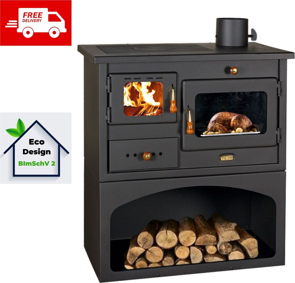 Küchenofen Prity mit Backofen und Kochplatte, Modell 1P34, Produktbild 
