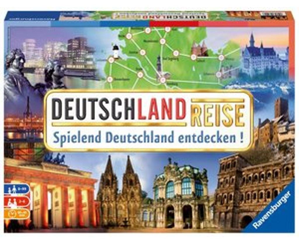 Ravensburger Deutschlandreise, Brettspiel, ab 8 Jahren, bis 6 Personen
