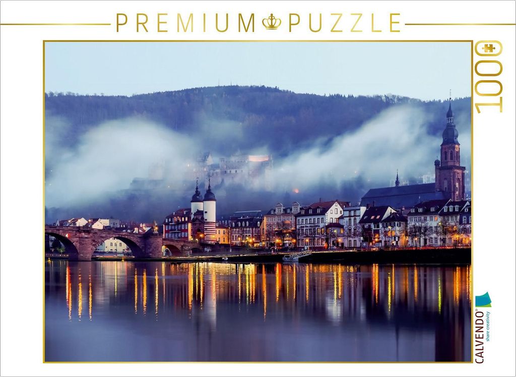 Calvendo Heidelberg - Altstadt im Nebel 1000 Teile Puzzle Produktbild 
