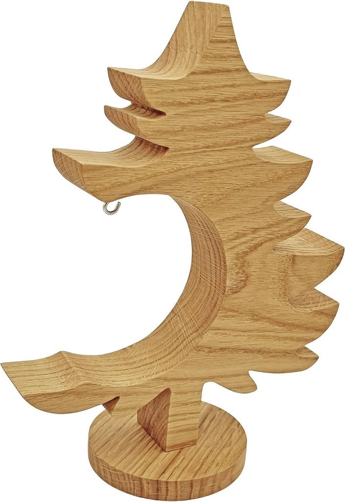 Dekobaum, Dekoweihnachtsbaum, Baum mit kleinen Haken, Eichenholz V-40.12-003