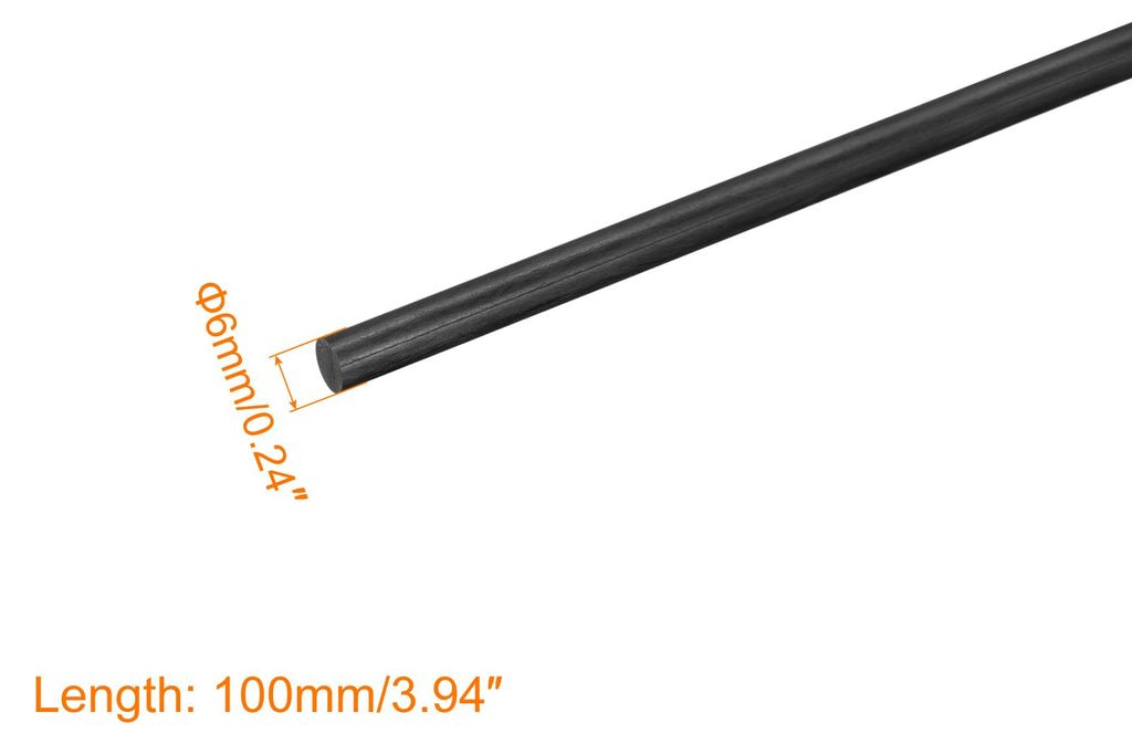 Kohlefaser Stab fš¹r RC Flugzeug DIY Rohr Quadcopter Arm 6mmx100mm Paket von 6