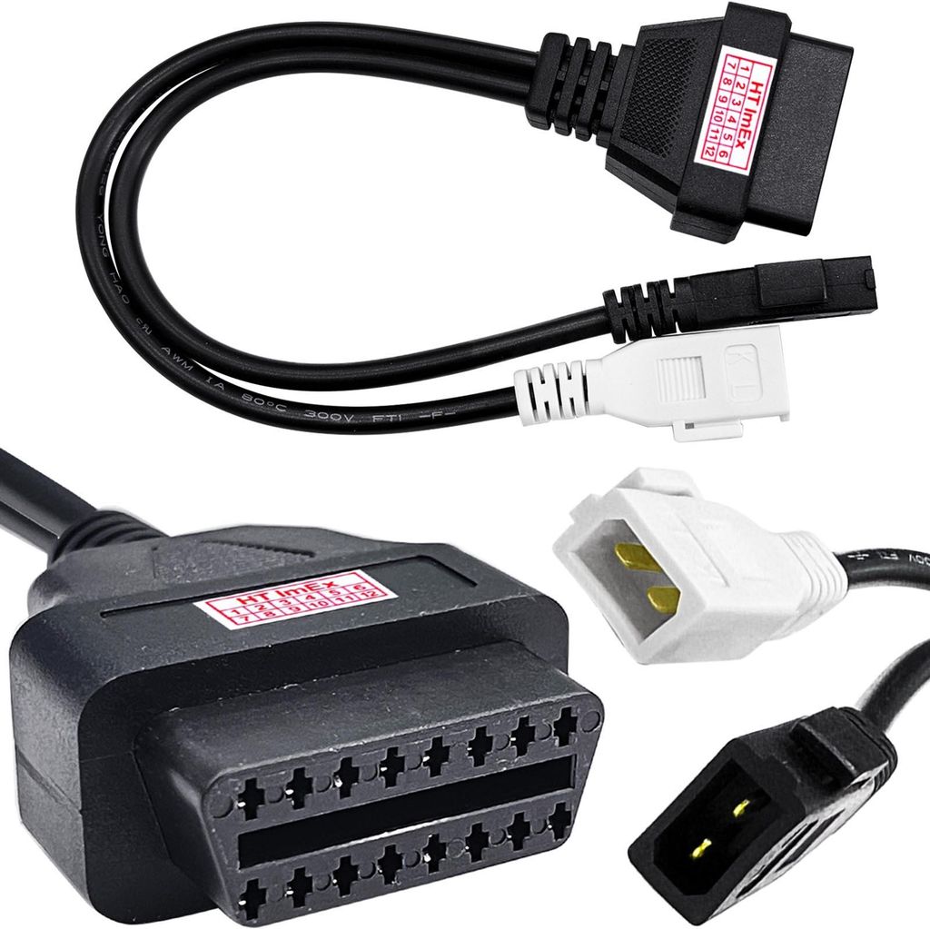 OBD2 16 Pin auf OBD1 2x2 Pin Diagnose Stecker Kabel Adapter kompatibel mit Audi C4