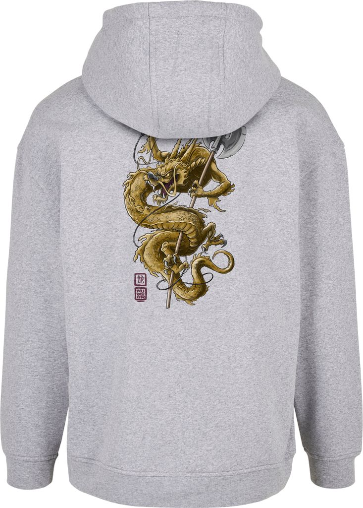 Wu Wear Dragon Hoody heather grey XXL