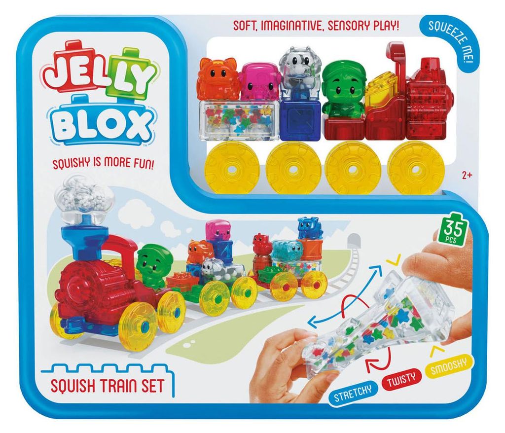 Jelly Blox - Ensemble de train souple - 35 pièces. Image du produit 