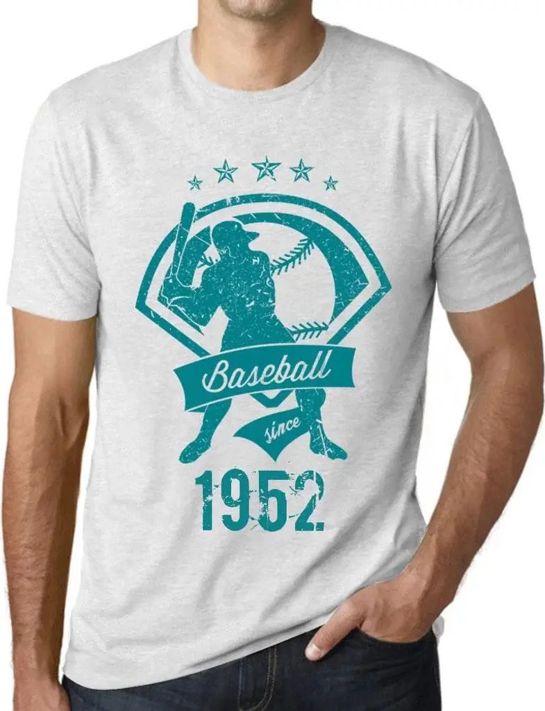 Herren Grafik T-Shirt Baseball seit 1952 – Baseball Since 1952 – Geschenk 72. Geburtstag Jahrestag 72 Jahre Jubiläum 72 Jährige Mann Jahrgang...