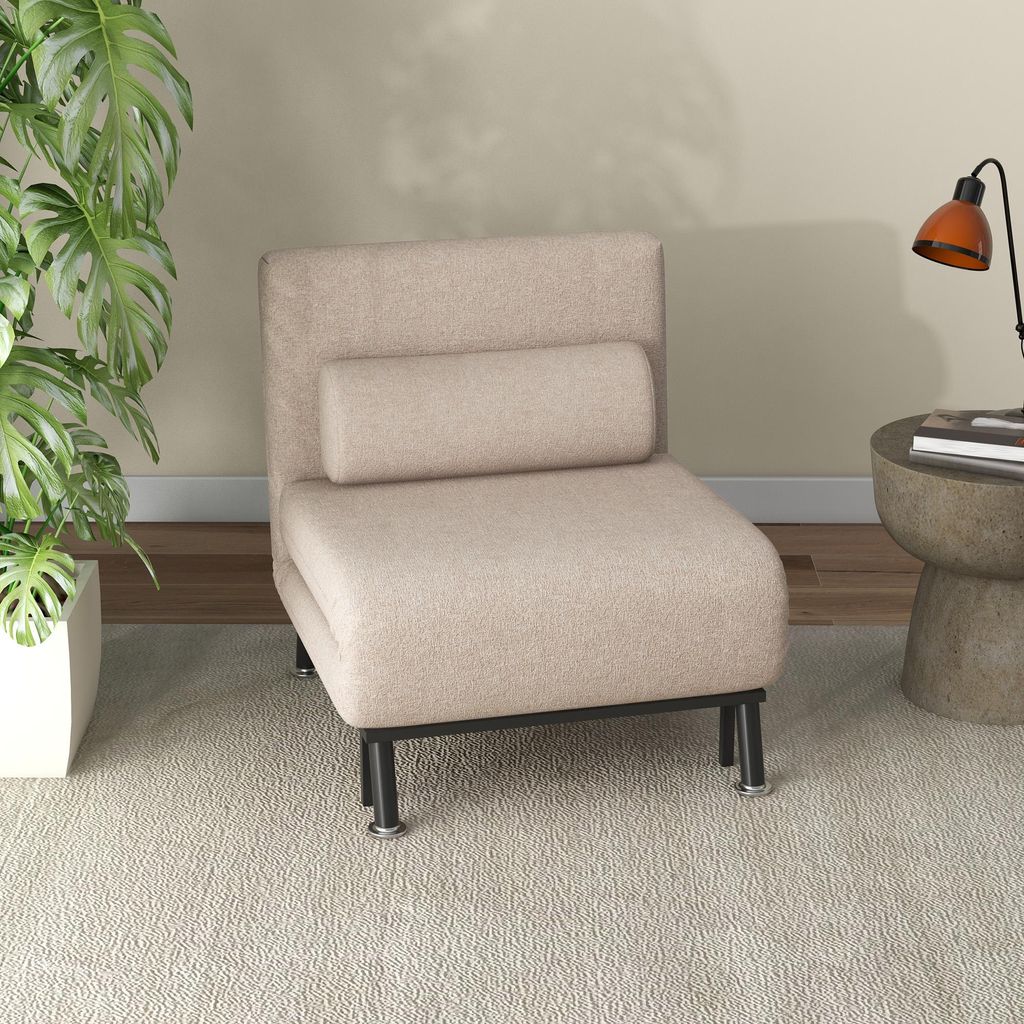 HOMCOM 3 w 1 rozkładana sofa z funkcją spania, regulowana Zdjęcie produktu 