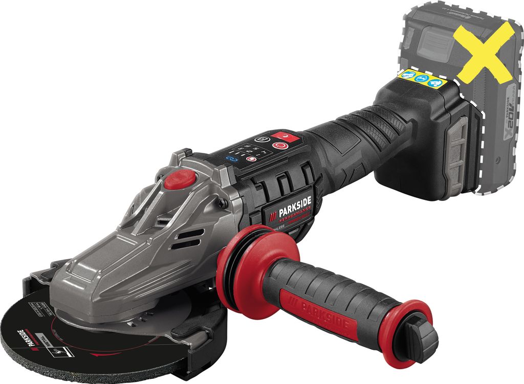 PARKSIDE PERFORMANCE®  20V Akku-Flachkopf-Winkelschleifer Produktbild 