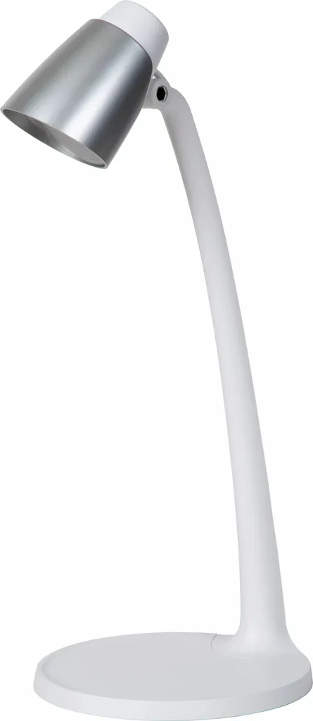 Luminaire de bureau spot LED Ludo coloris blanc argenté flexible 4.5W