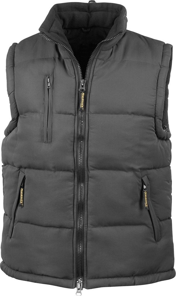 Result - Weste Wattiert für Herren/Damen Uni RW10173 (XXL) (Schwarz)