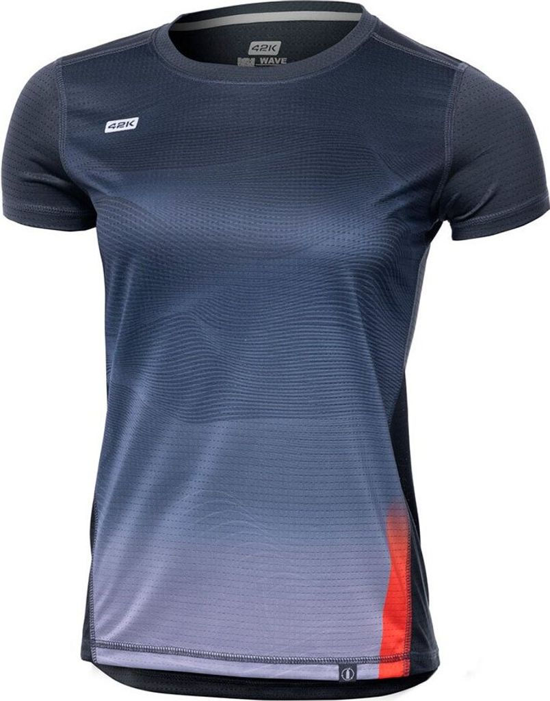 42k Running Wave Kurzarm-t-shirt Blau XL Frau Blau XL