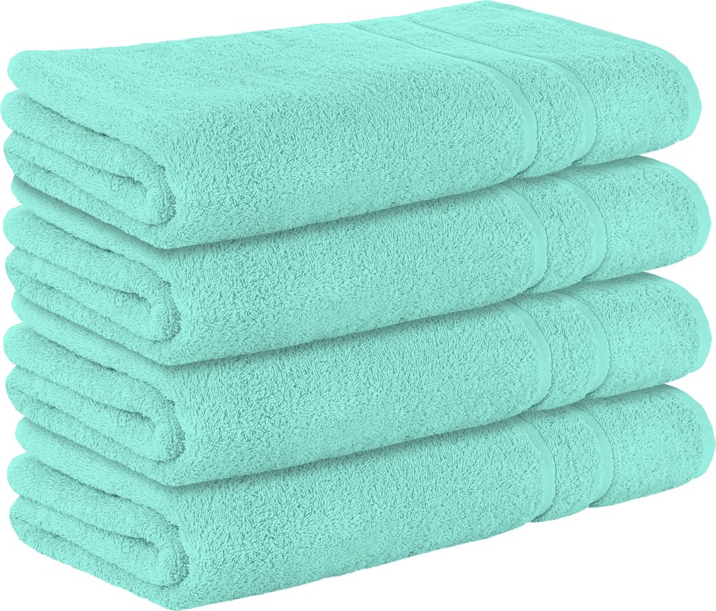 StickandShine 4er SET Premium Frottee Saunatuch 80x200 cm in mint in 500g/m² aus 100% Baumwolle