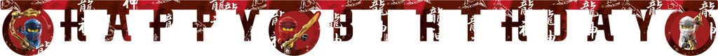Buchstabengirlande Happy Birthday Lego Ninjago200cm Produktbild 
