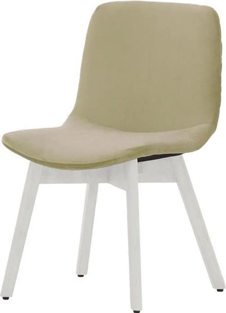 Chaise Déco pour Salon et Bureau en Velours Blanc Felton buk-Velluto