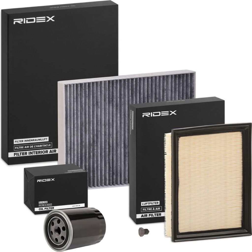 RIDEX Filterset Inspektionspaket Filtersatz für VW GOLF III (1H1) Golf IV Cabrio (1E) Golf III Cabrio (1E7) GOLF III Variant (1H5) Vento (1H2)