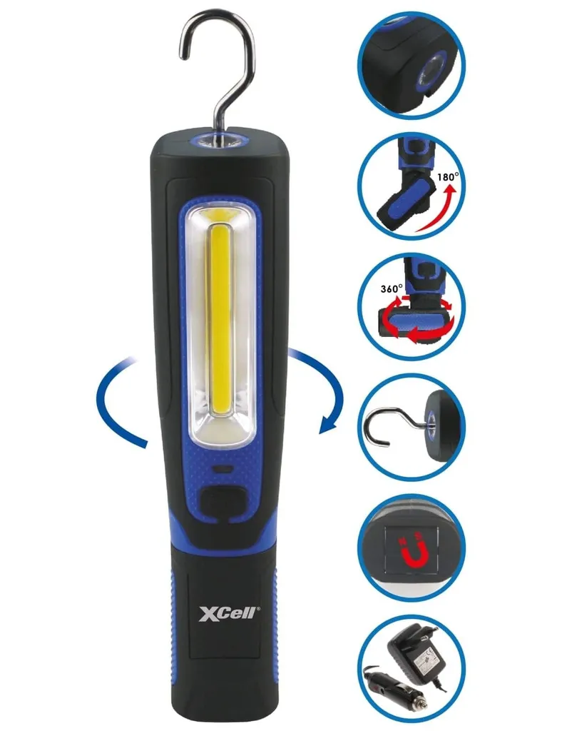 Lampe de travail LED 280 lumens rechargeable XCell 143652 pivotante 3W