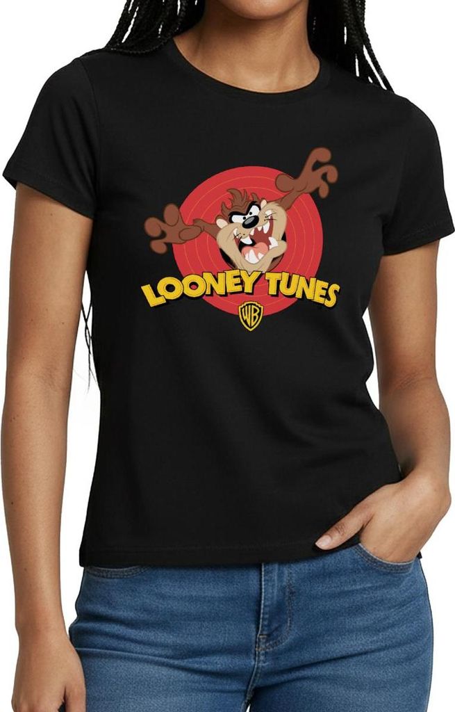 Spreadshirt Looney Tunes Taz Der Tasmanische Teufel Frauen T-Shirt, M, Schwarz