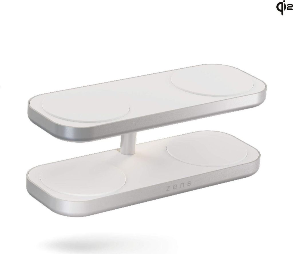 Zens Aluminium Series Quattro Wireless Charger Pro 4 mit Netzteil 65W - 4x 15W - Qi2 - wei - ZEQC01W/00 (ZEQC01W/00)