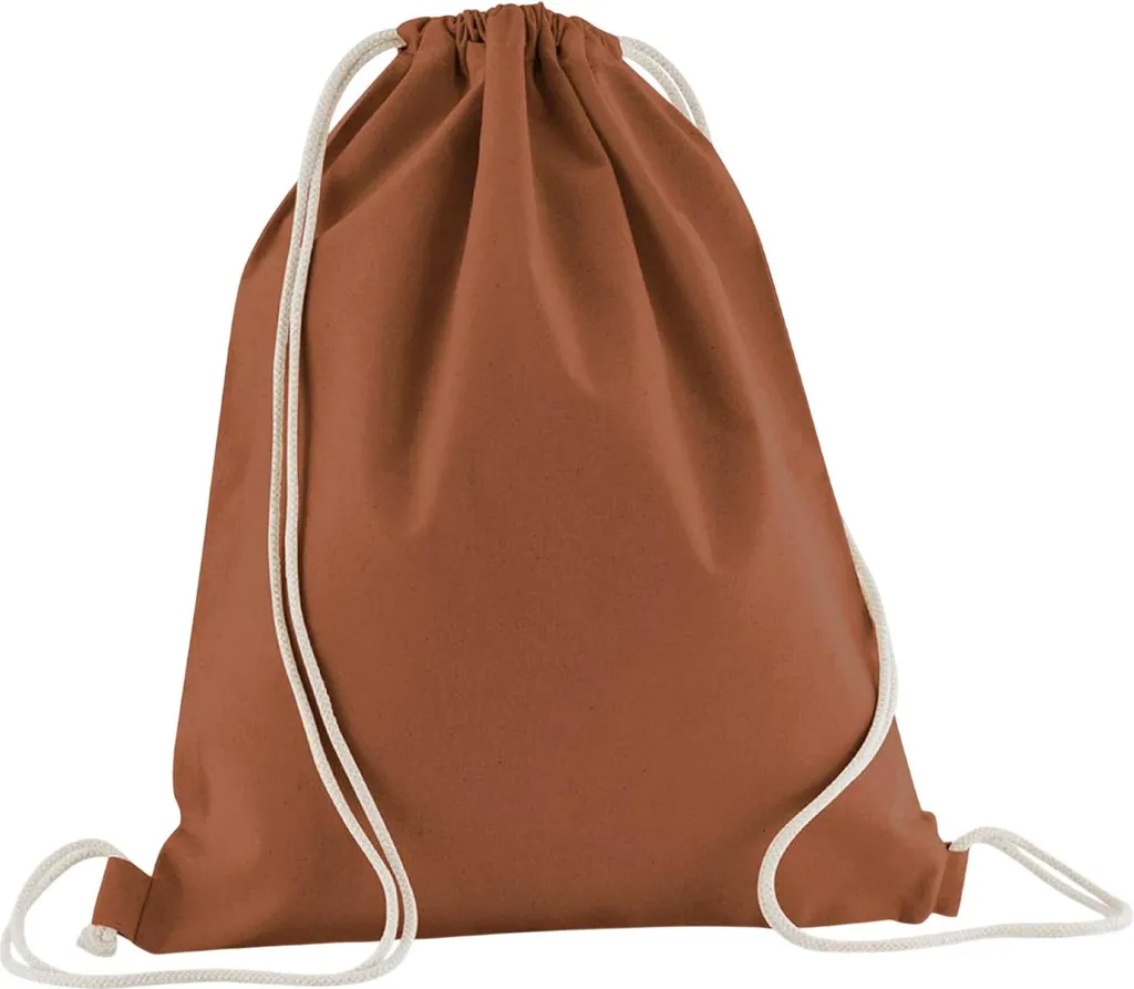 Zainetto Cotone Organico Westford Mill BC6919 Terracotta per Scuola e Sport
