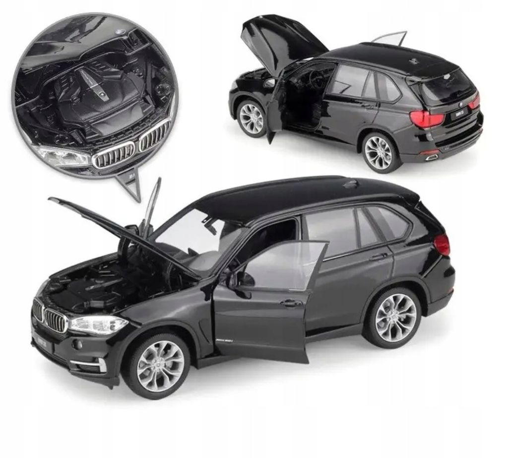 Model BMW X5 w skali 1:24 czarna kolekcjonerska miniatura Zdjęcie produktu 