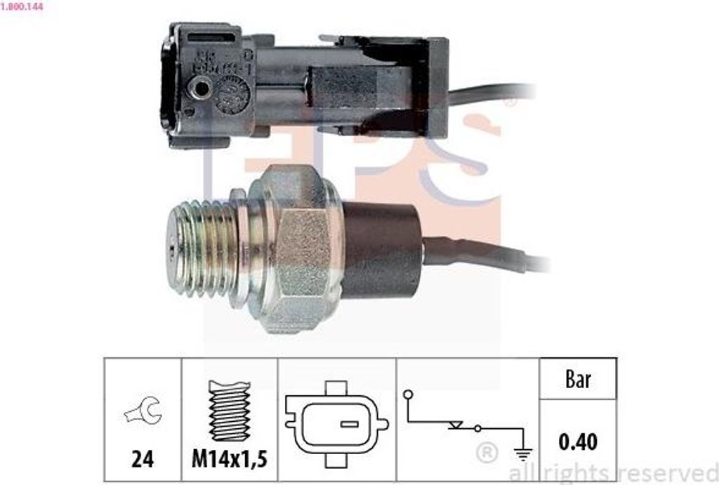 EPS 1.800.144 Öldruckschalter Öldrucksensor für SAAB 9-5 Kombi (YS3E) 9-5 (YS3E) 9-3 Cabriolet (YS3D) 9-3 (YS3D)