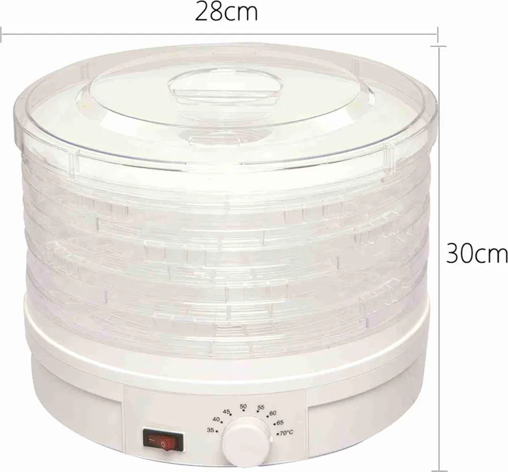 Déshydrateur Alimentaire 5 Plateaux sans BPA avec Séchage Homogène
