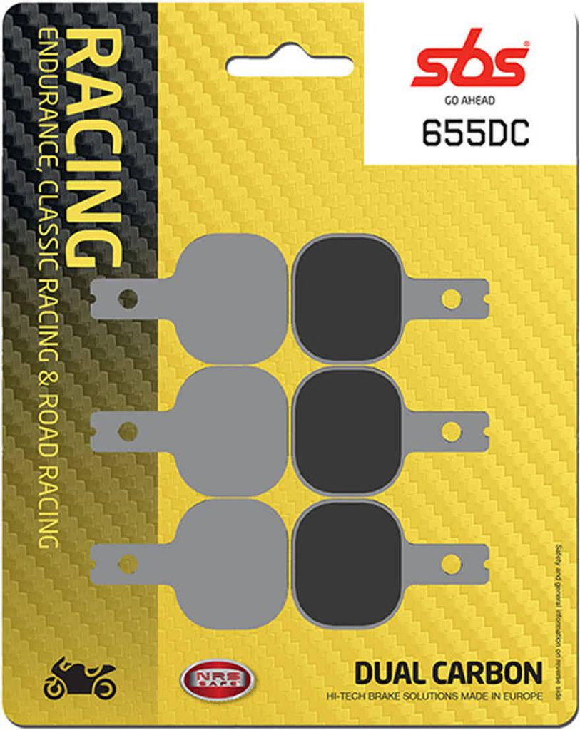 Bremsbelag SBS 655DC (Satz pro Scheibe) Road Racing Dual Carbon