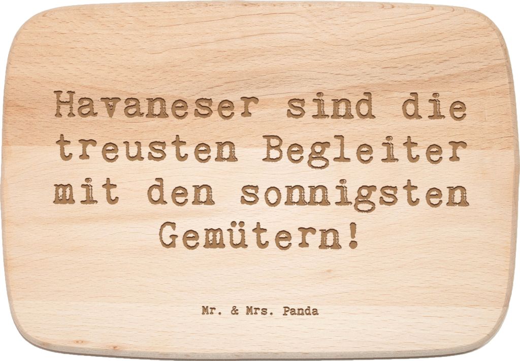 Mr. & Mrs. Panda Frühstücksbrett Spruch Havaneser Begleiter - Transparent - Geschenk, Hundeliebhaber, Wertschätzung, schneidbrett, Familie, anh...