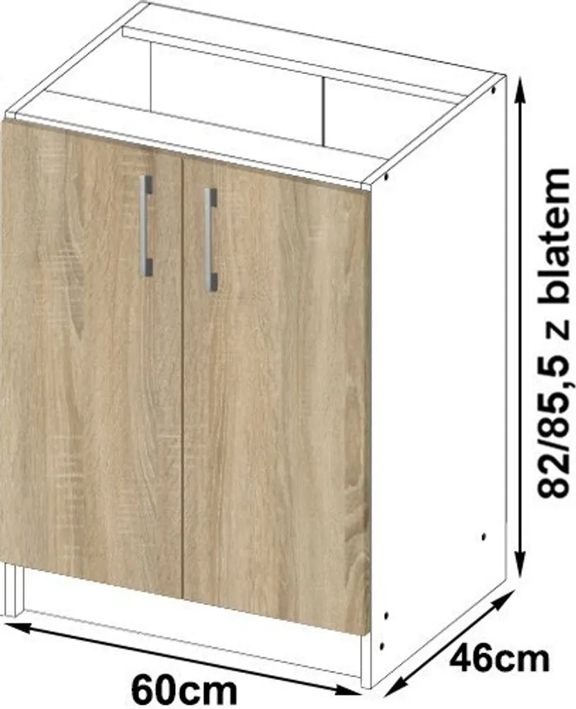 Ranger votre Cuisine facilement avec l'Armoire LIMA S60 Blanc et Chêne