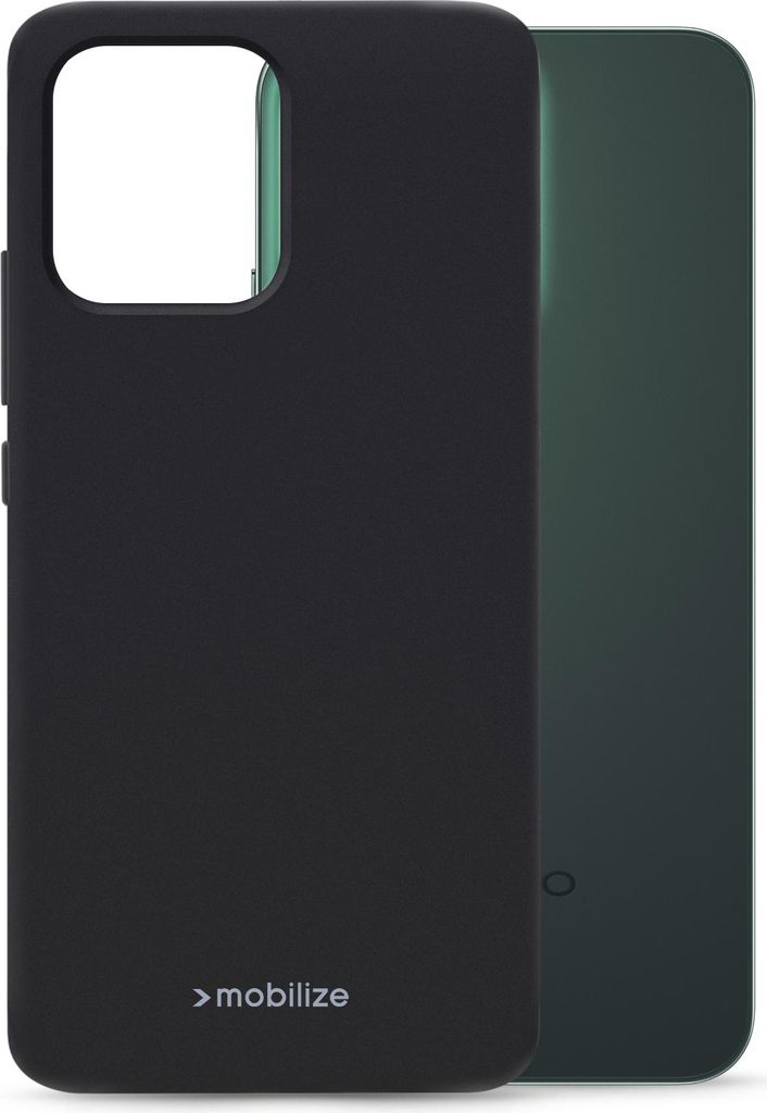 Mobilize Rubber Gelly Handyhülle für OPPO Reno 14F Hülle Flexibles TPU Backcover - Schwarz