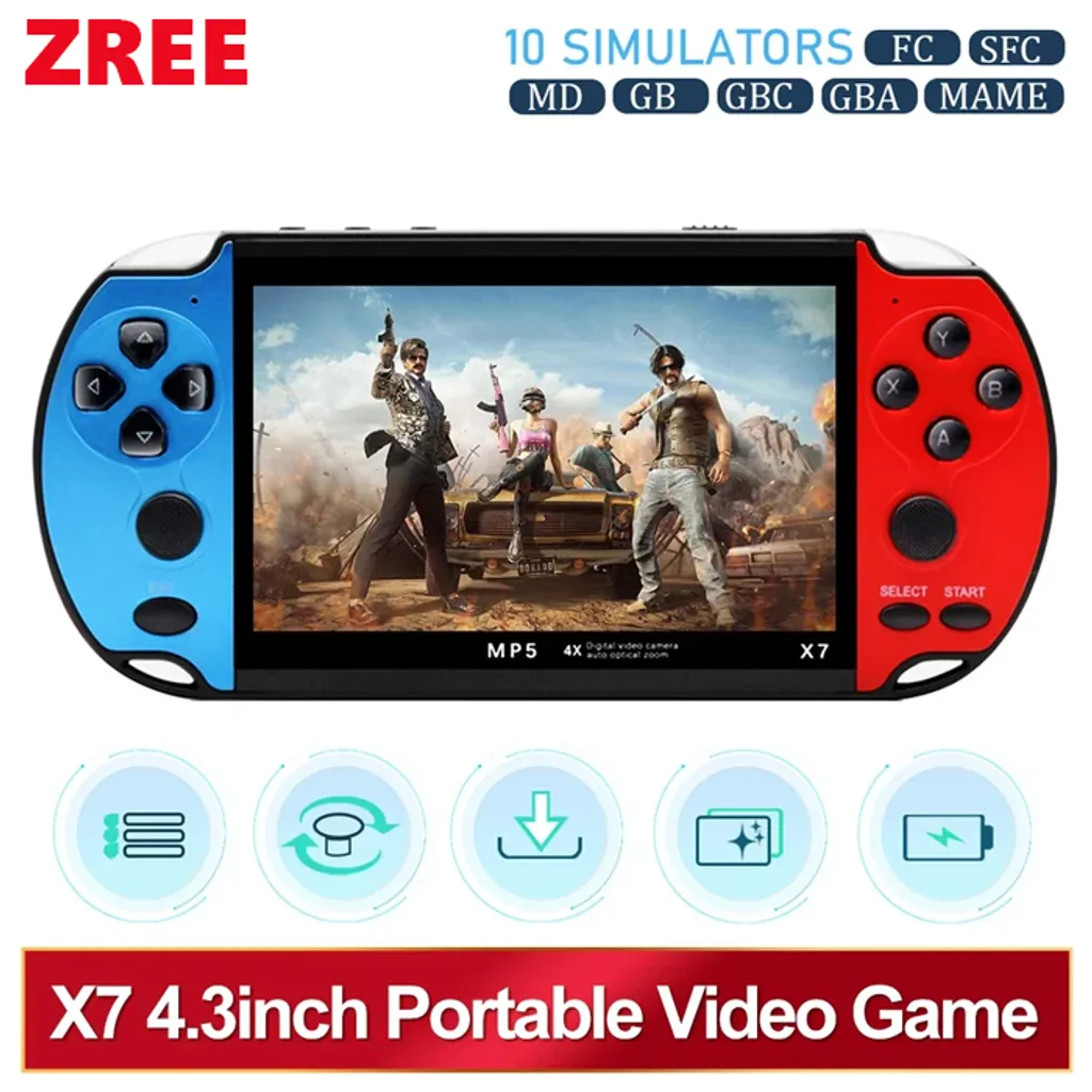 Console de jeu portable PSP rétro avec double joystick et écran 4,3 pouces - 2