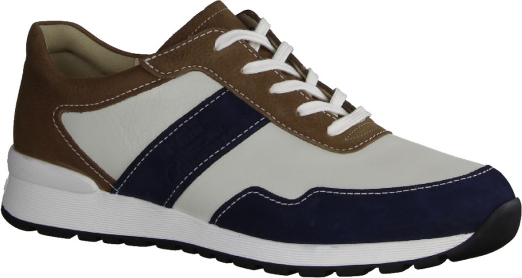 Finn Comfort Prezzo Herrenschuhe, Schnürer, Leder, Braun/Blau/Beige - Herrenschuhe Bequemschuhe, Blau, leder (patagonia/agra/jockey)