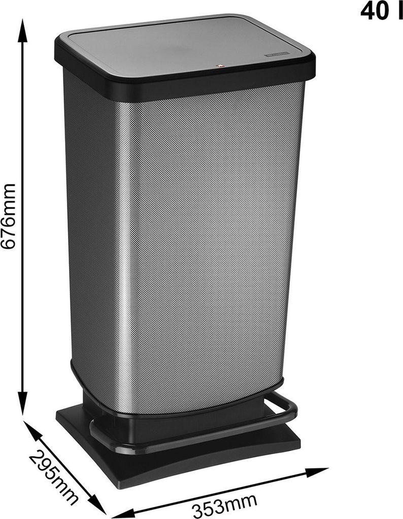 Rotho Abfalleimer 40 L Paso - Treteimer Geruchsdicht - Produktbild 4