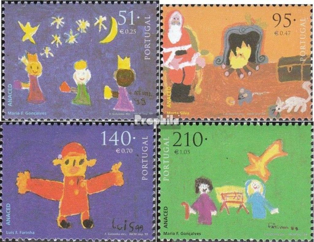 Briefmarken Portugal 1999 Mi 2380-2383 (kompl.Ausg.) postfrisch Weihnachten