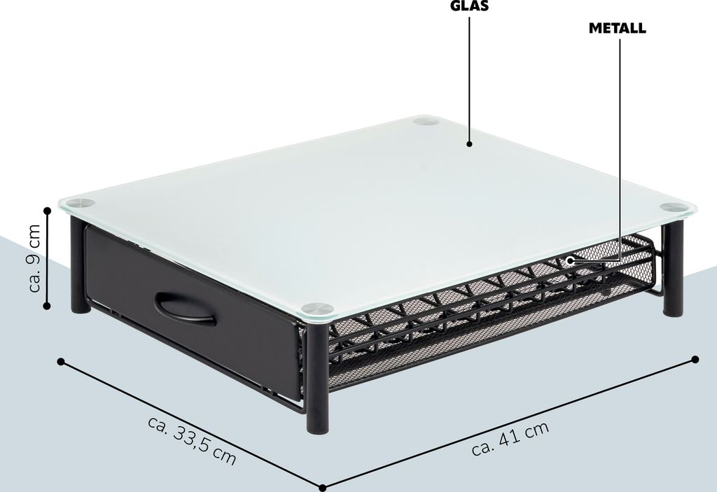 eluno Kapselhalter für 40x Nespresso Vertuo, Kaffeekapsel-Box, Glas, Kapselhalterung