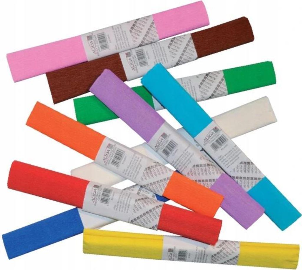 Krepppapier Mix 10 FARBEN 25x200cm
