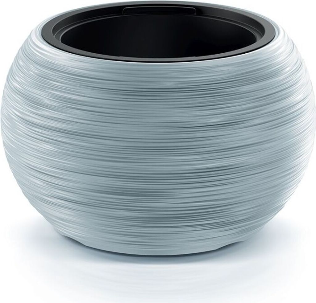 Prosperplast Furu Bowl Blumentopf für Innen- und Außenbereich UV-Beständig Rund Kunststoff Ø 435mm Hellgrau