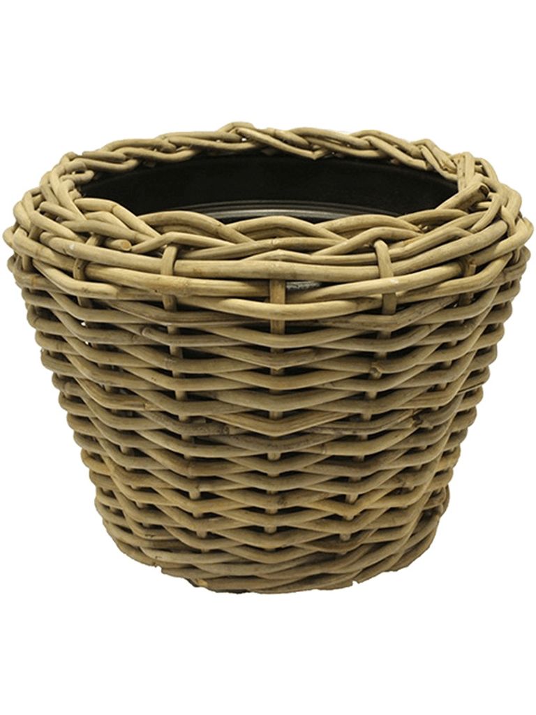 Van der Leeden Obal Drypot Obal Rattan - Round Grey Obrázek produktu 