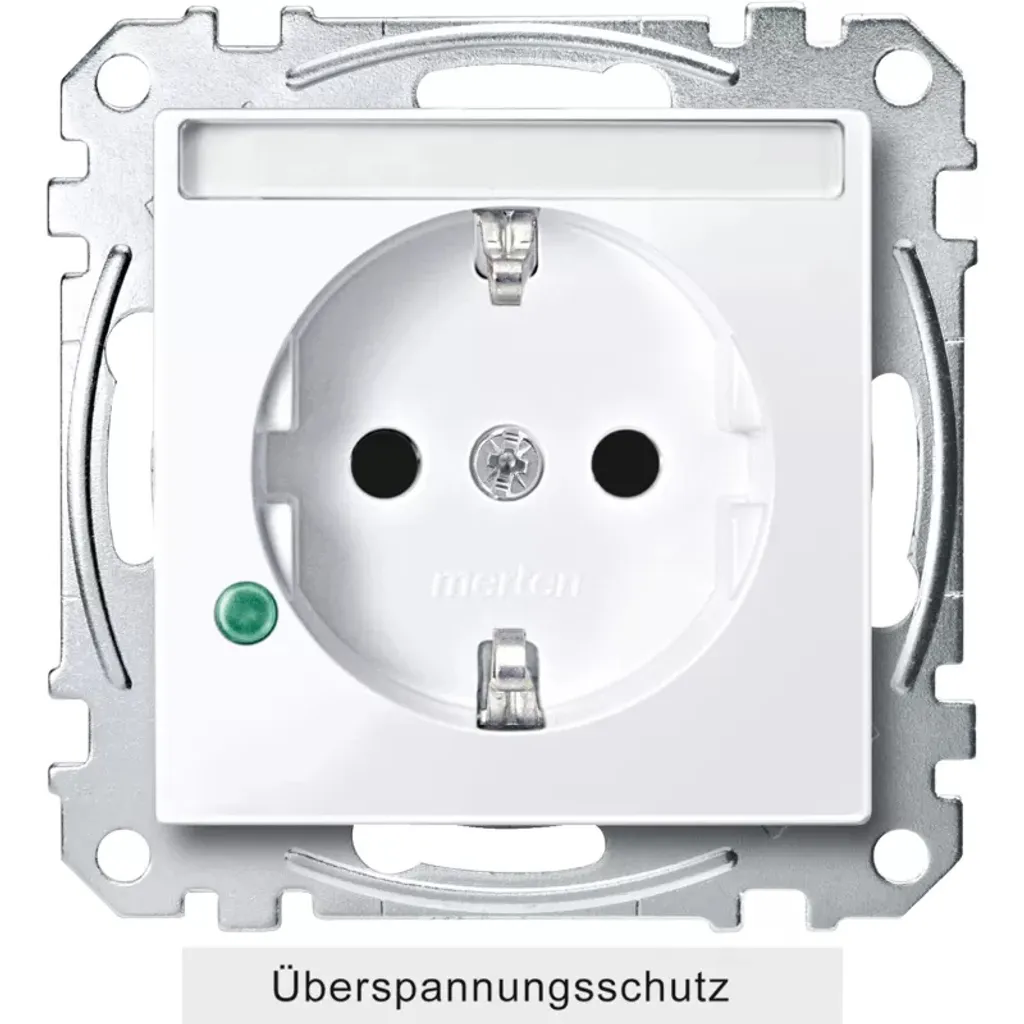 Prise de courant Merten MEG2305-0325 robuste en blanc polaire finition gl