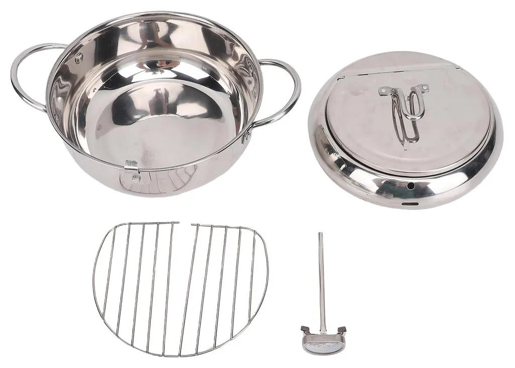 Friteuse japonaise traditionnelle en inox avec contrôle de température