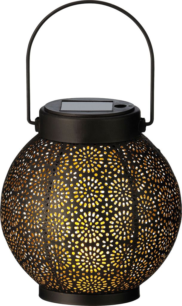 Solární zahradní světlo LED lucerna 14x16cm kov teplá bílá Obrázek produktu 
