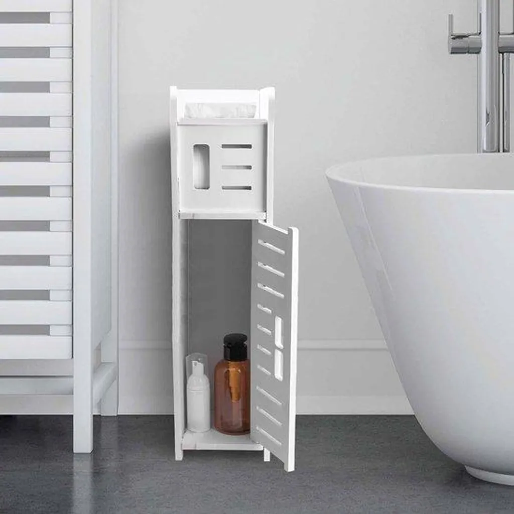 Dévidoir papier toilette mural chromé pour petit meuble de salle de bain
