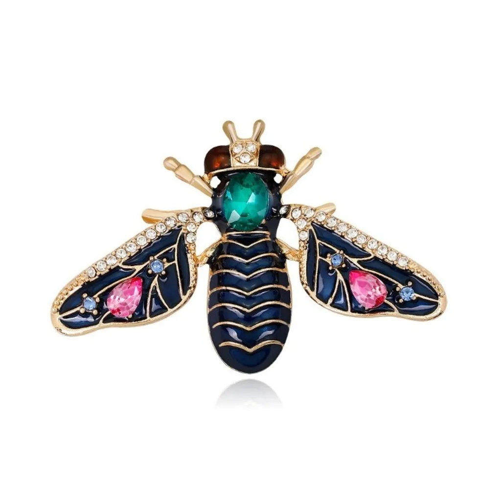 Spilla BZ44 Cristalli Insetto - Accessorio Fashion 2026 Must-Have
