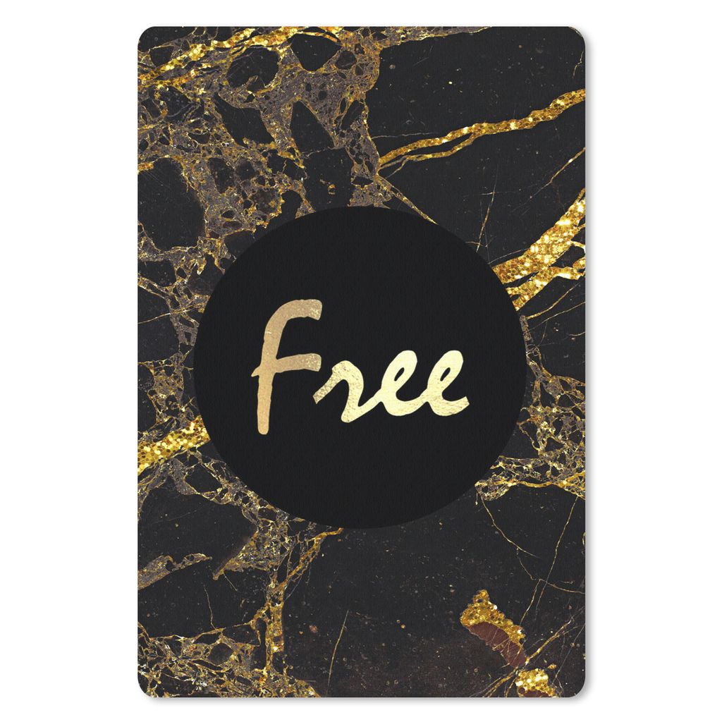 MuchoWow Mauspad Mousepad Zitate - - Gold - Marmor 18x27 cm - Mousepads - Maus Mat - Pad - Mausunterlage