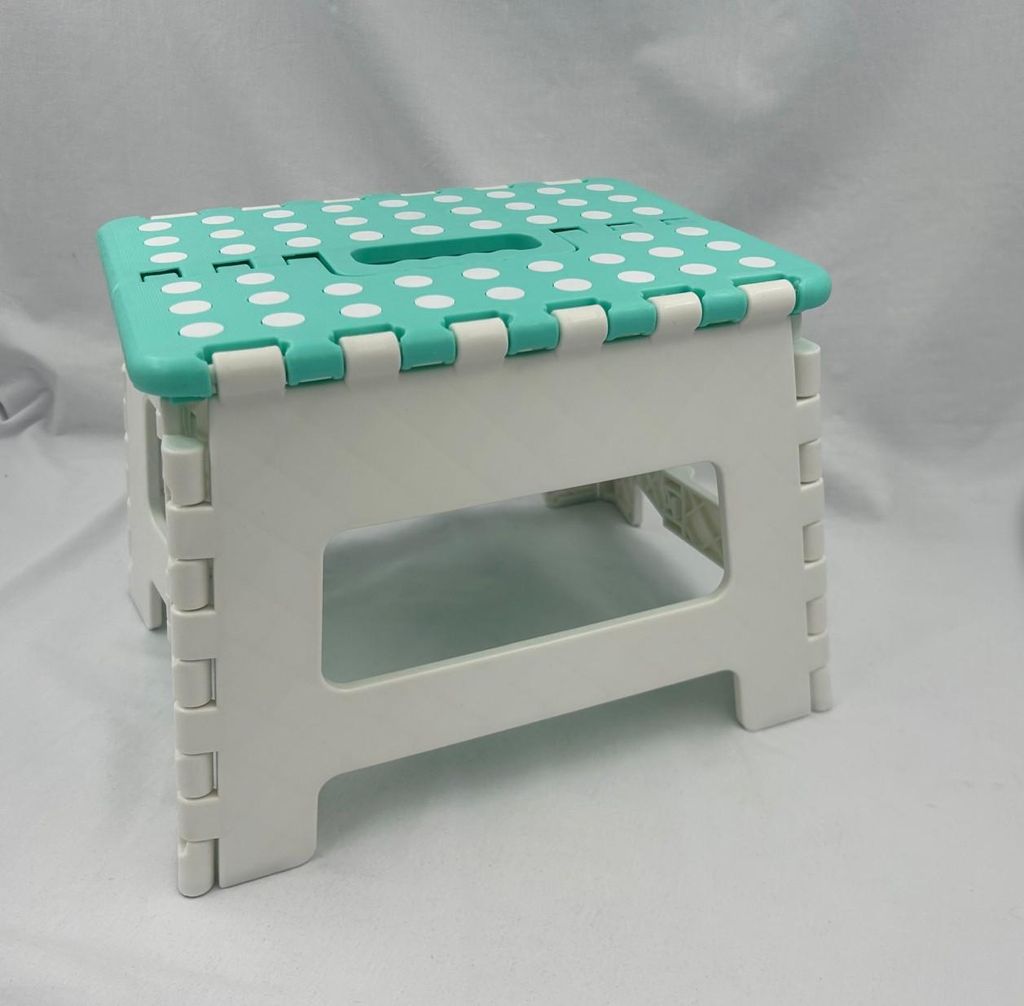 Klapphocker, Klapptritt, Tritthocker Grün/Weiß Faltbar H22cm bis 150KG