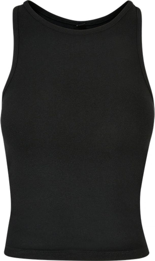 Build Your Brand BY208 | Damen Racer Back Top hoher Rundhalsausschnitt - Farbe: Black - Größe: L
