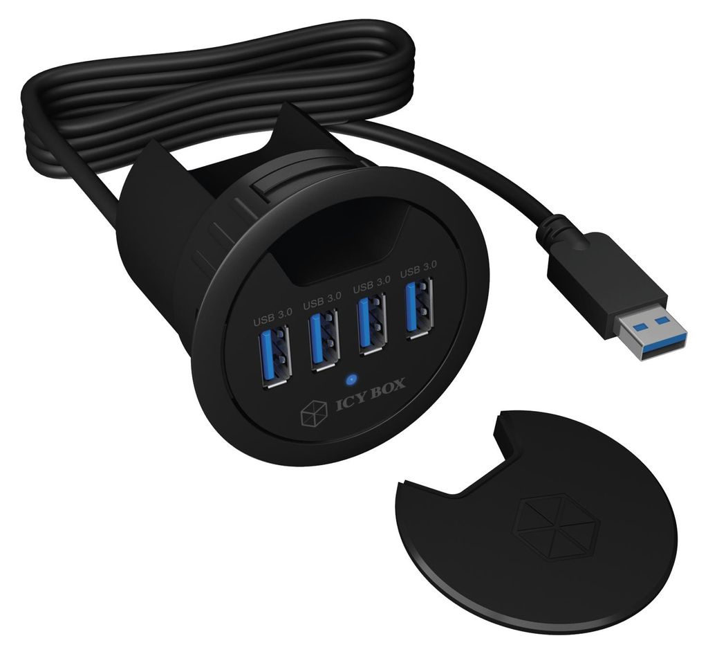 ICY BOX IB-HUB1403 Tisch-Hub 4x USB 3.0 Type-A Produktbild 