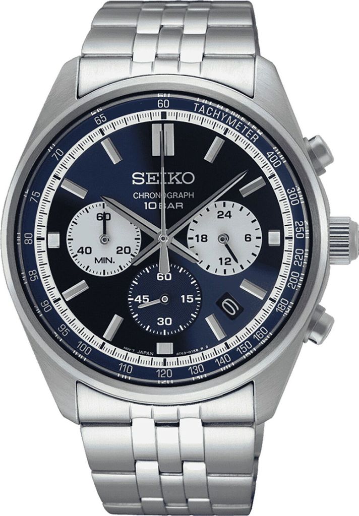 Seiko SSB427P1 Herrenuhr Chronograph Stahl/Dunkelblau Produktbild 