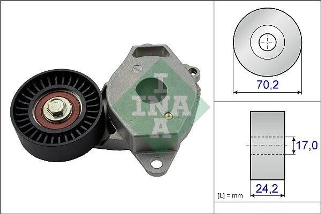 INA 534 0409 10 Spannarm Keilrippenriemen Ø70,2mm für TOYOTA Yaris Schrägheck (P9) für DAIHATSU CHARADE
