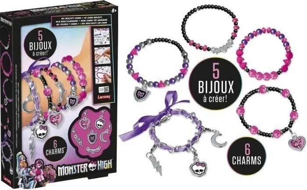 Bracelets Monster High Multicolores - Bijoux DIY avec breloques de mode