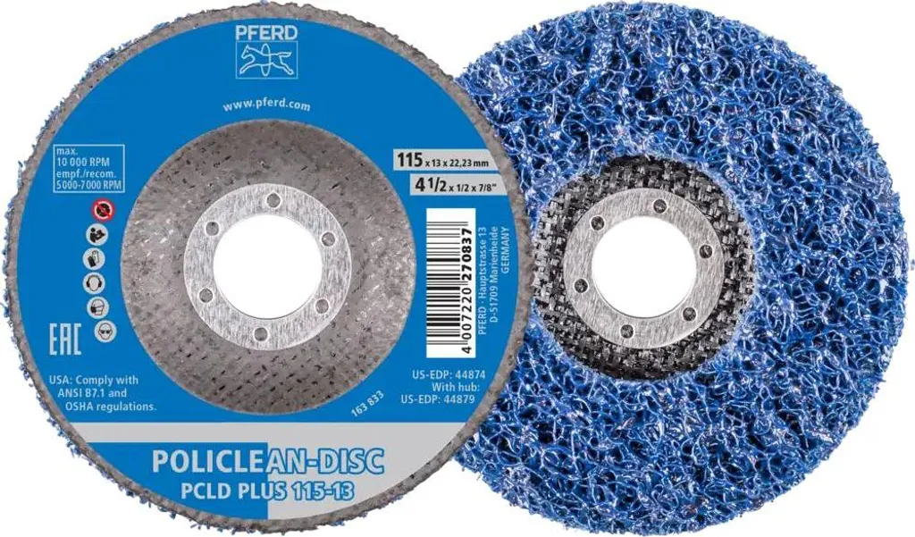 Éliminer rouille tenace avec disque non-tissé PCLD POLICLEAN PLUS PFERD